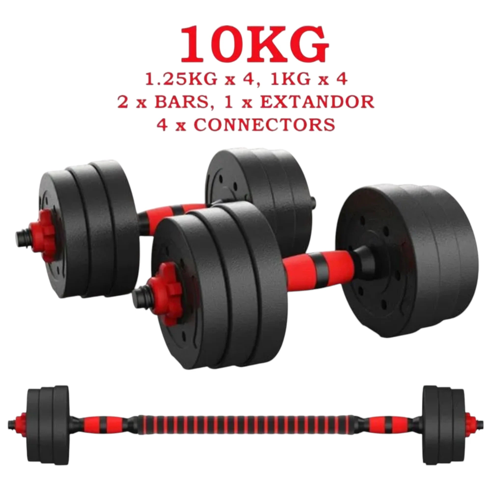 Adjustable Dumbbell & Barbell Set