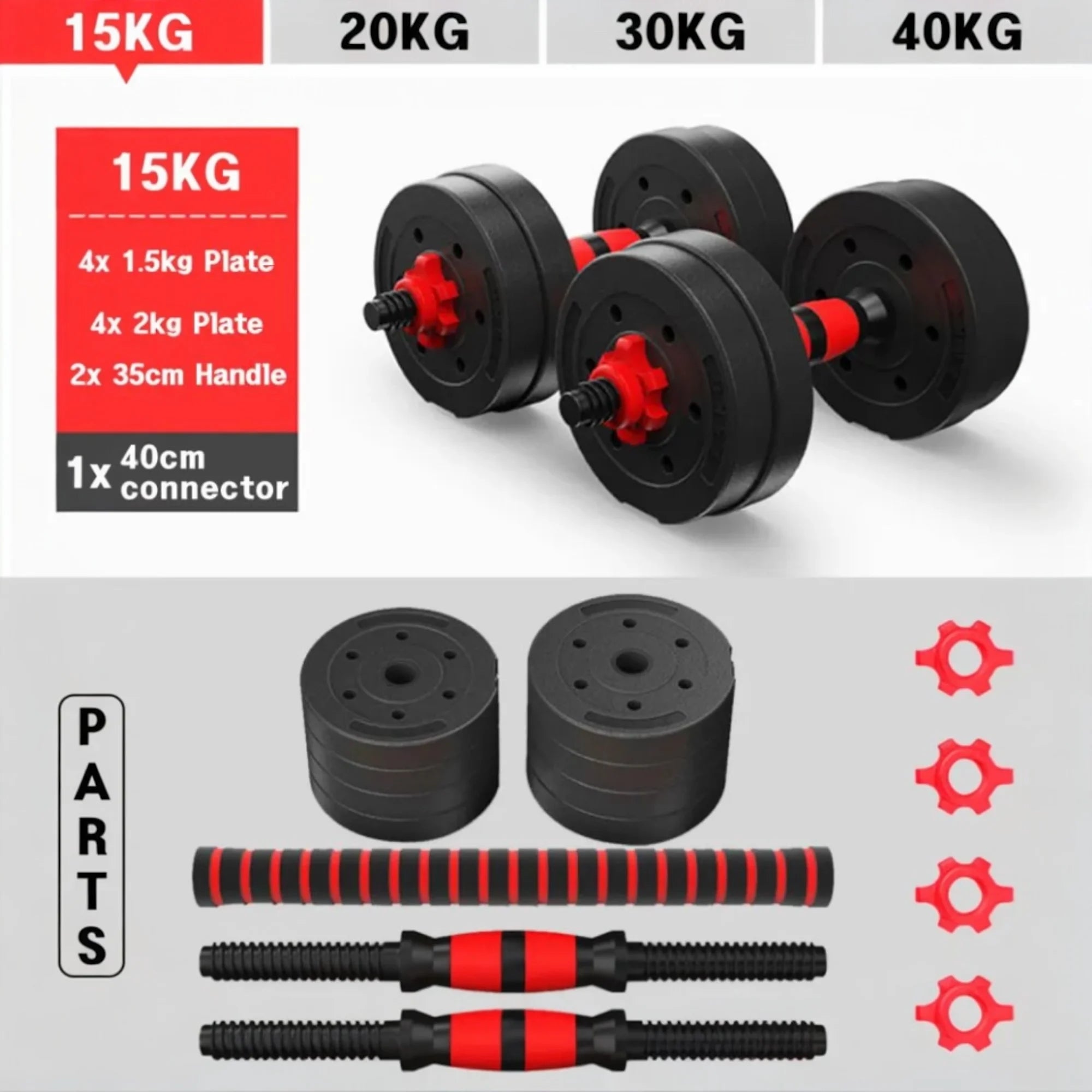 Adjustable Dumbbell & Barbell Set