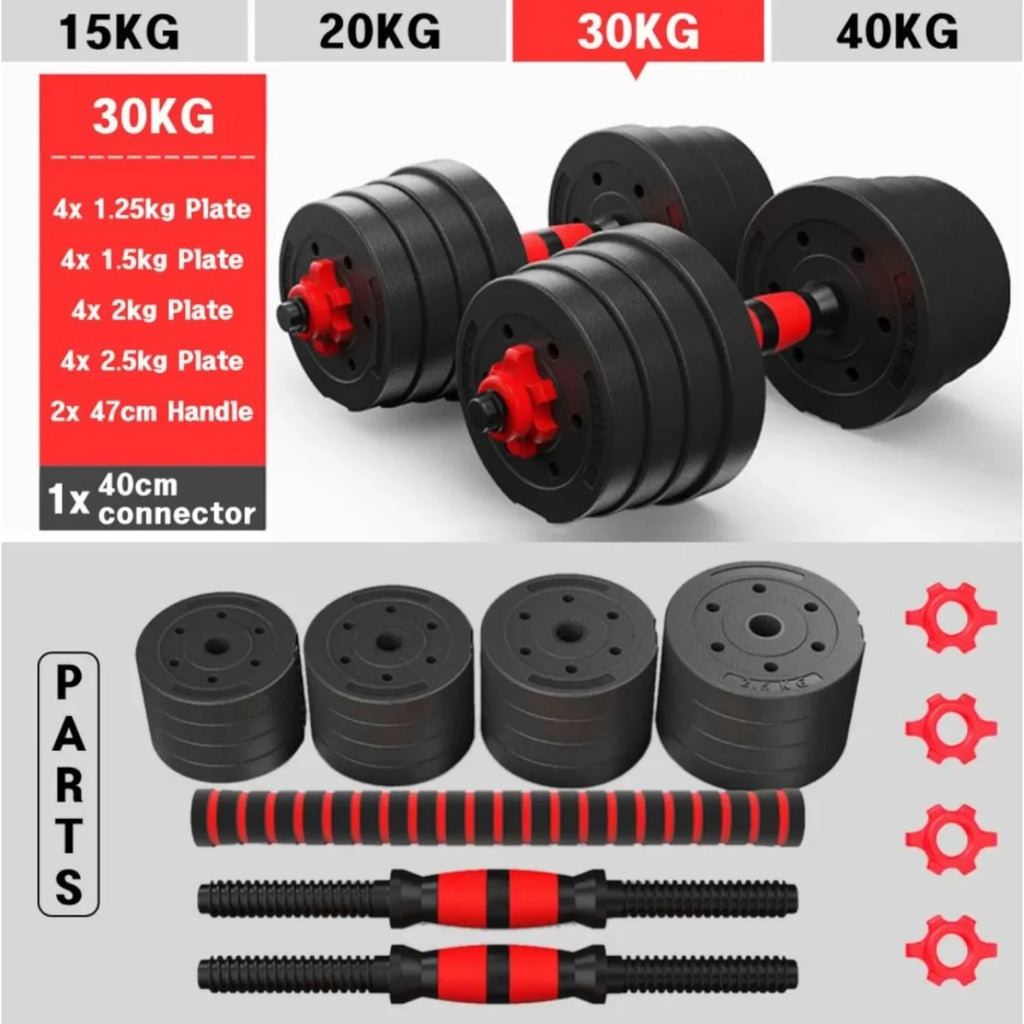 Adjustable Dumbbell & Barbell Set